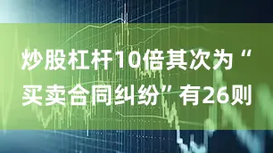 炒股杠杆10倍其次为“买卖合同纠纷”有26则