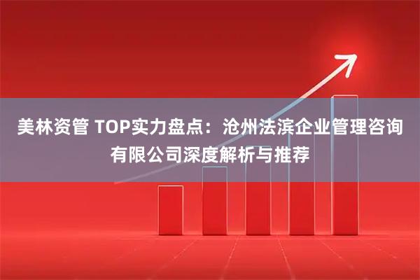 美林资管 TOP实力盘点：沧州法滨企业管理咨询有限公司深度解析与推荐